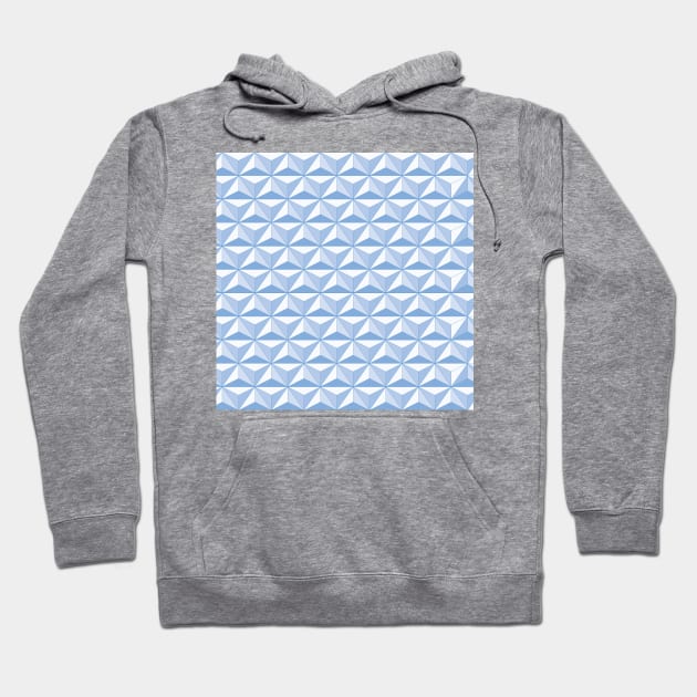 Geodesic Sphere, Light Blue Hoodie by Heyday Threads